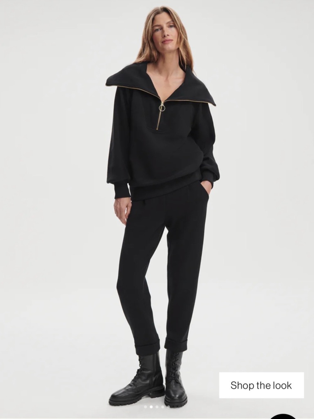Varley Vine Half-Zip Pullover Black Medium - Picture 2 of 6